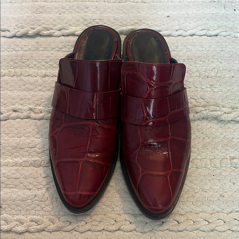 Freda Salvador Burgundy Red Mules